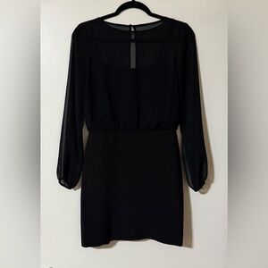 Banana Republic Elegant Black Long Sleeve Dress